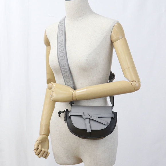 LOEWE Gate Dual Mini Shoulder Bag, Women's, Gray - Picture 9 of 9